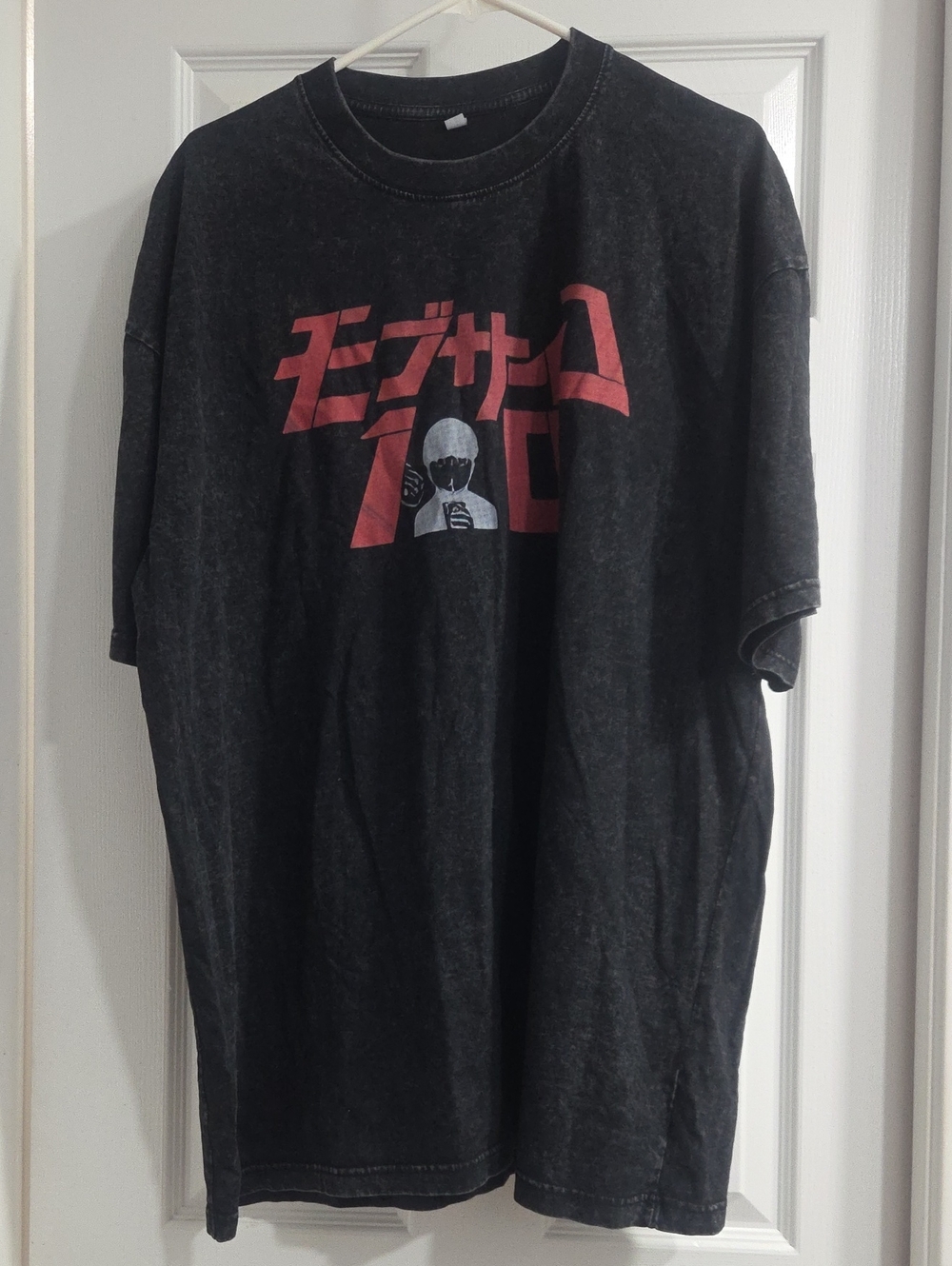 Men's Black Graphic Tee with Red Print